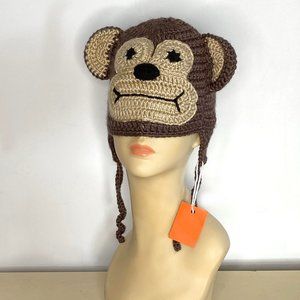 NWT Handmade Crochet Monkey Hat from Crafts Fair